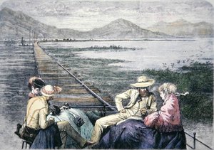 Inspection car on the Pacific Railroad, c.1870 by American School