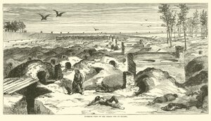 Interior View of the Prison Pen at Millen, November 1864 by American School