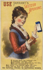 Lady Holding Bottle by American School