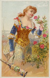 Lady Smelling Roses
