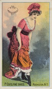 Lady in Mop Hat Admiring Boots