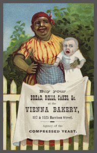 Lady with Baby Advertising Vienna Bakery