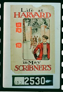 Life at Harvard, poster advertising the May edition of Scribner