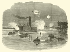 Loss of the Queen of the West, February 1863 by American School
