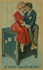 Man and Woman Embracing on a Safe, A Safe Investment
