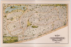 Map of Graceland Cemetery, c.1875 by American School