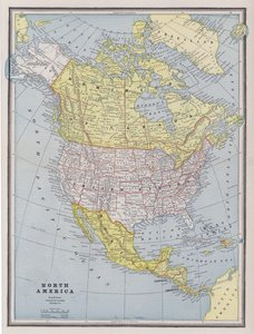 Map of North America by American School