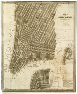 Map of the City of New-York [in Manhattan, as far north as 36th Street] by American School