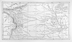 Map of the Gold Region, Published in The Weekly