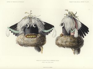 Mask of A Sayathlia (warrior god) - Front and Side Views by American School
