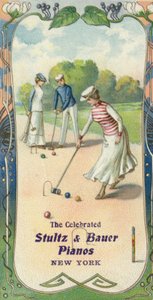Men and Women Playing Croquet by American School