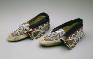 Moccasins, Chippewa, c.1835 by American School