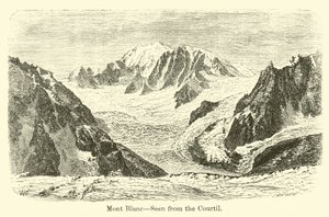 Mont Blanc, seen from the Courtil by American School