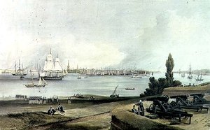 New York from the North West Angle of Fort Columbus by American School