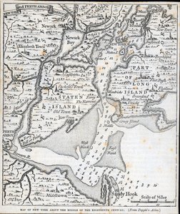 New York in the middle of the 18th century by American School