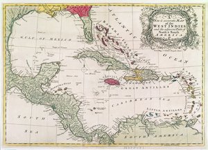 New and accurate map of the West Indies