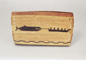 Nootka basket depicting a whaling scene, from the North West Coast by American School