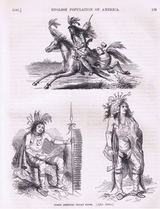North American Indian types, illustration from Cassells History of the United States by American School