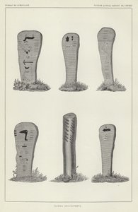 Ojibwa Grave-Posts by American School