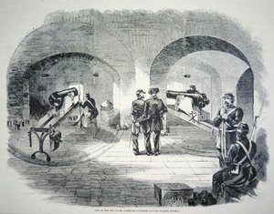 One of the ten flank casemate Batteries at Fort Dickens, Florida, under Union control in 1861 by American School