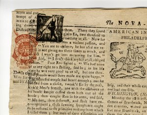 Page from the Halifax Gazette, or The Weekly Adviser, Nova Scotia, 12th-19th December, 1765 by American School