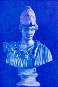 Pallas Athene, Illustration from History of Greece by Victor Duruy, Published 1890