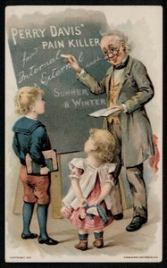 Perry Davis Pain Killer Advertisement Mid 19th Century by American School