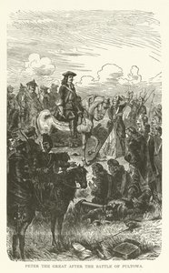 Peter the Great after the Battle of Poltava by American School