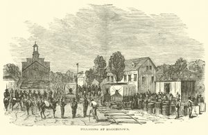 Pillaging at Hagerstown, July 1864 by American School