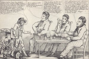 Political Cartoon on the Eve of the War of 1812, c.1812 by American School