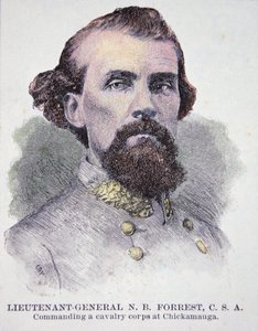 Portrait of Lieutenant General Nathan B. Forrest (1821-77) by American School