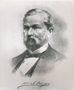 Portrait of William George Fargo (1818-81) co-founder of Wells Fargo & Co. by American School