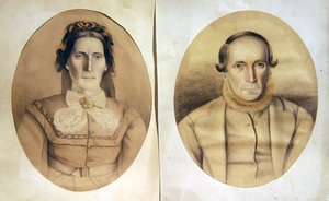 Portrait of a husband and wife by American School