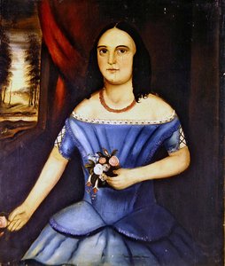 Portraits of a Brother and Sister, a Pair by American School