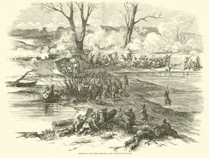 Position of the Sixth Missouri after crossing the Bayou, December 1862 by American School