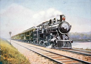 Postcard of the Overland Limited of the Chicago & North Western Railroad by American School
