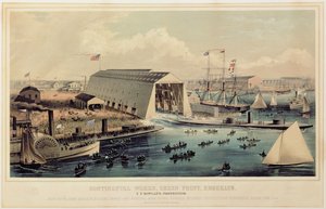 Poster advertising Continental Works, Greenpoint Brooklyn, published by Endicott & Co.
