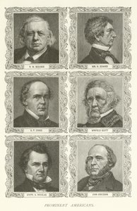 Prominent Americans, H W Beecher, William H Seward, S P Chase, Winfield Scott, Stephen A Douglas, John Ericsson