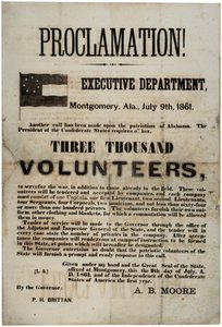 Recruitment Broadside Requesting Three Thousand Volunteers, 9 July 1861