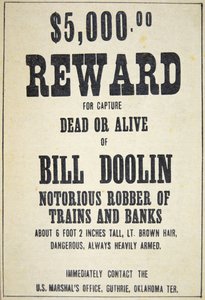 Reward poster for Bill Doolin (1858-96)