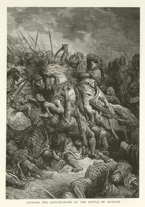 Richard the Lion-hearted at the Battle of Ascalon, 1192 by American School