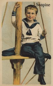 Sailor Boy Sitting on Rigging