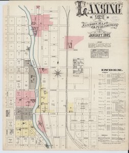 Sanborn Fire Insurance Map from Lansing, Ingham County, Michigan by American School