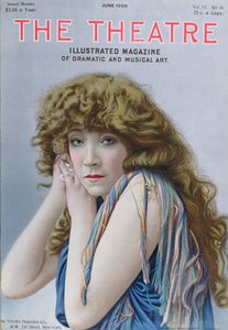 Sarah Bernhardt in the role of the Sorceress, a play by Sardou, cover illustration of Theatre magazine, June 1906 by American School