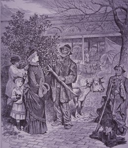 Selling Christmas trees in Richmond, Virginia by American School
