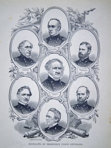 Seven Prominent Generals from the American Civil War by American School