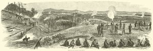 Shelling the Railroad Near Resaca, May 1864 by American School