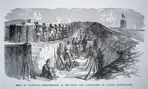 Siege of Vicksburg - Sharpshooters in the rifle pits constructed by General Hickenlooper by American School
