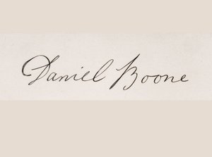 Signature of Daniel Boone by American School