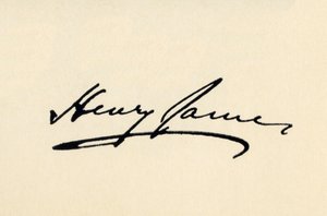 Signature of Henry James by American School